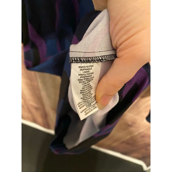 Trina Turk size 2 Miley Garden Bell Sleeve Sheath Dress purple blue - Picture 9 of 10